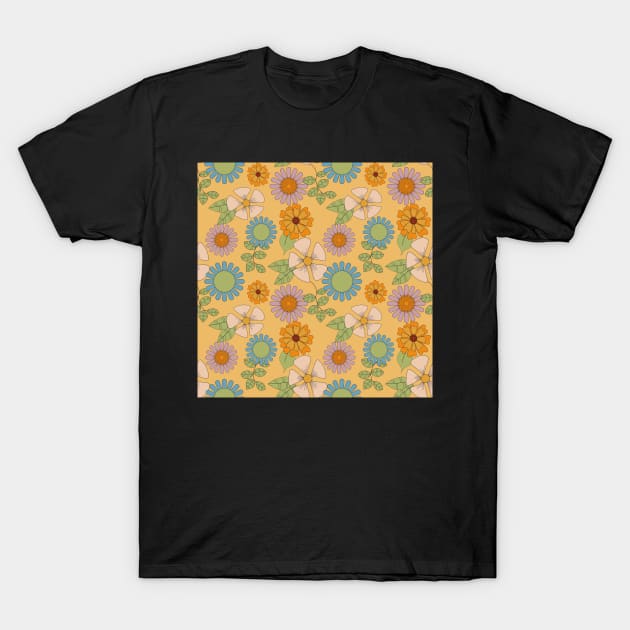 boho floral pattern T-Shirt by perthesun